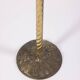Vintage 1960s brass floor ashtray with decorative Italian design
