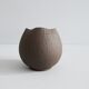 Andreas Kastl Studio ceramic vase brown yellow, small art ceramic vase