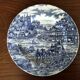 8 blue & white plates