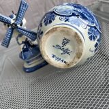 Lot vase Delft et moulin anciens