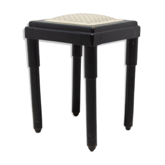 Tabouret rembourré historicisme repose-pieds années 1910, Autriche Hongrie