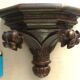 Etagère, applique murale ancienne, bois sculpté, porte statue