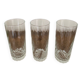 3 verres haut à orangeade ou coktail vintage, Félix Potin La Parisienne