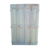Set of shutters / 4 patinated woodwork elements 168 cm ep 1940