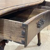 18th century English rustic console in chestnut and cherry