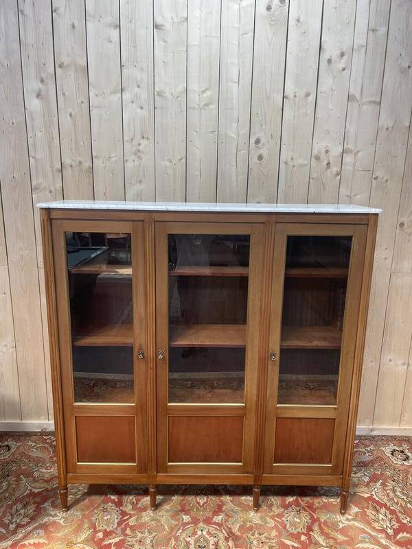 Bibliothèque - Vitrine de style Louis XVI 3 portes