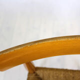 Vintage Czech straw chairs, 1960s, set of 4