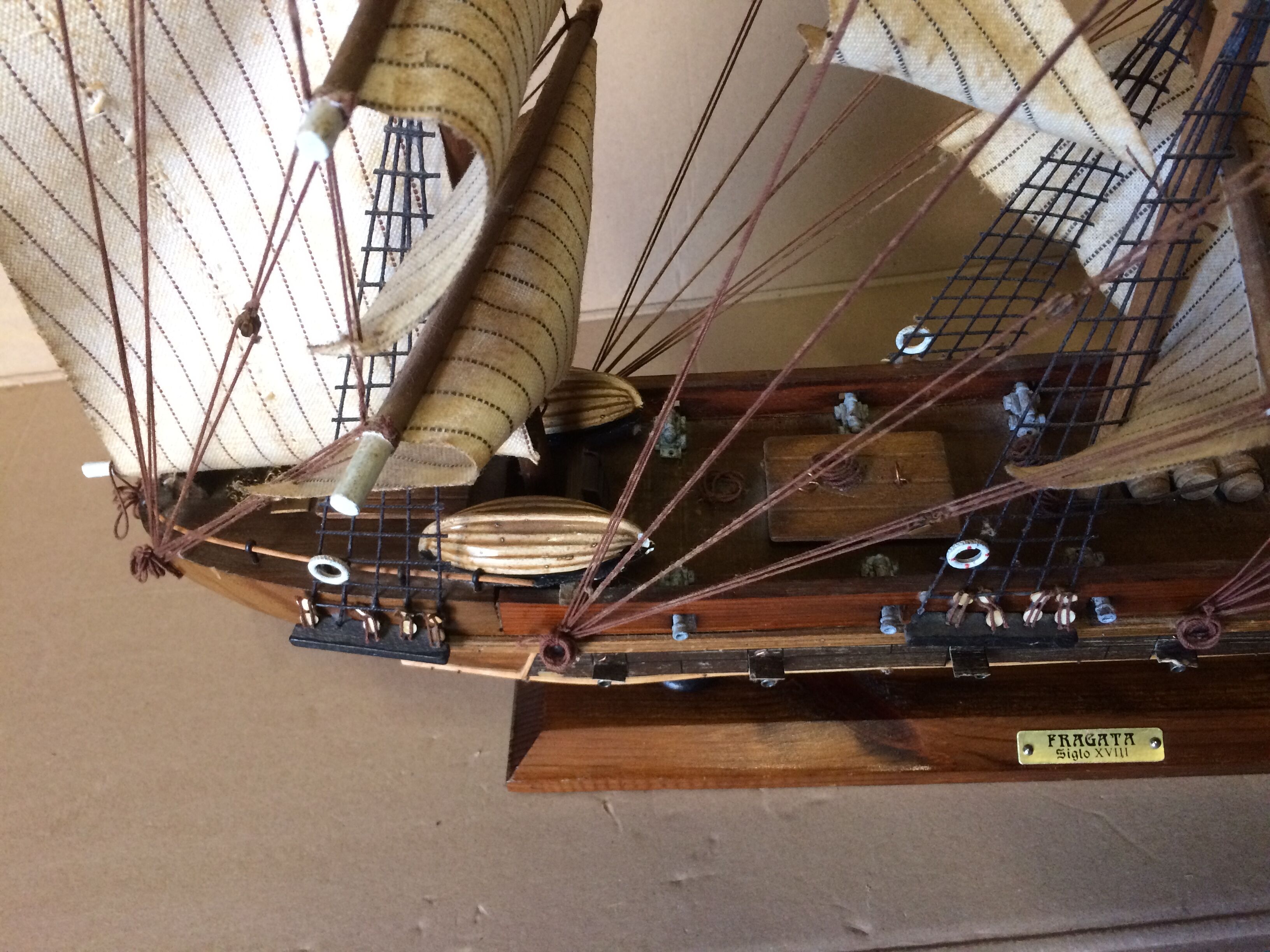 Model of 18th century boat