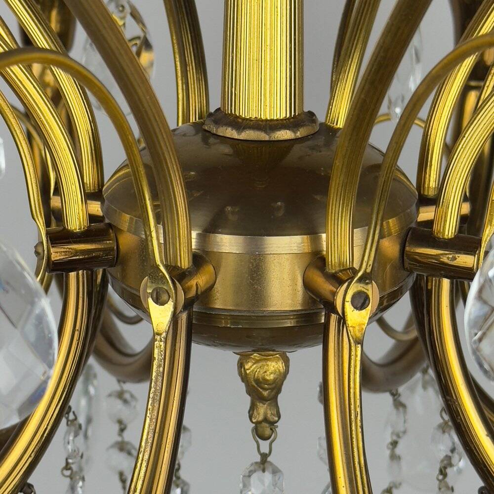 Vintage crystal chandelier, Italy, 1950s