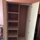 Set of 2 vintage solid wood cabinets + designer display cabinet