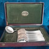 Cutlery set  christofle silver metal with punches