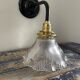 Applique vintage en verre holophane