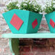 Pair of vintage wooden planters, circa 1950