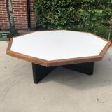Vintage coffee table wenge hexagon 1960