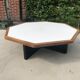 Table basse hexagonale en wengé 1960