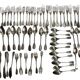 Important lot of 118 pieces of silver-plated metal cutlery by Ercuis, Christofle 20th century.