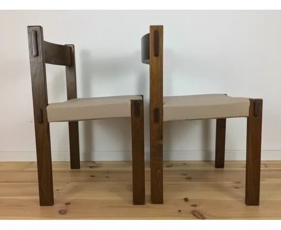 4 chaises brutalistes 1960