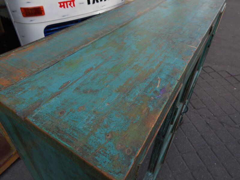 Green sideboard Indian teak wood
