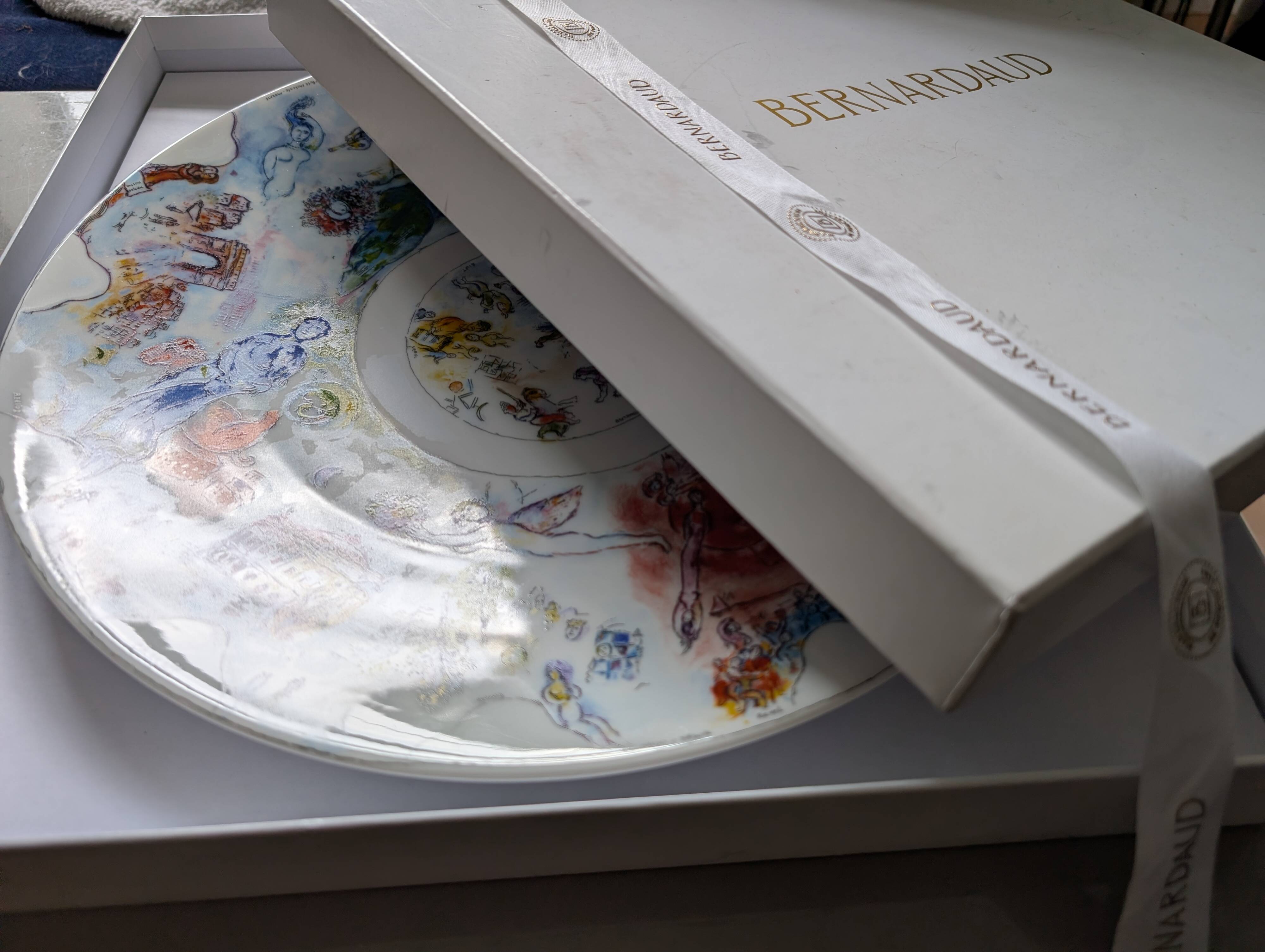 Bernardaud Marc Chagall Opéra Garnier Limoges Porcelain Coupe Plate, 36 cm