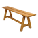 3-seater bench in solid wood from the 80s-90s.