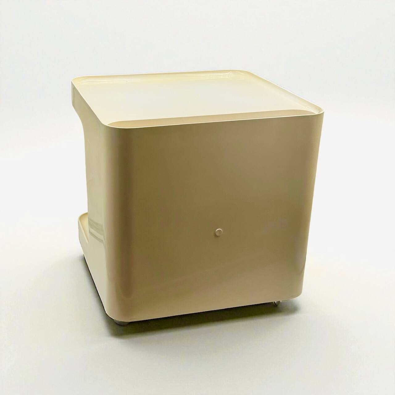 Rolling Bar Cart in Beige Plastic by Marcello Siard for Longato, Italy, 1970