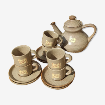 Artisanal stoneware coffee service