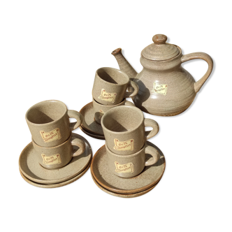 Artisanal stoneware coffee service