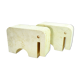 Pair elephant bookends travertine Fratelli Mannelli, 1970s