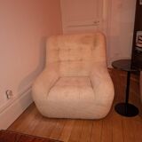 2 fauteuils/ chauffeuses vintage années 70 en laine