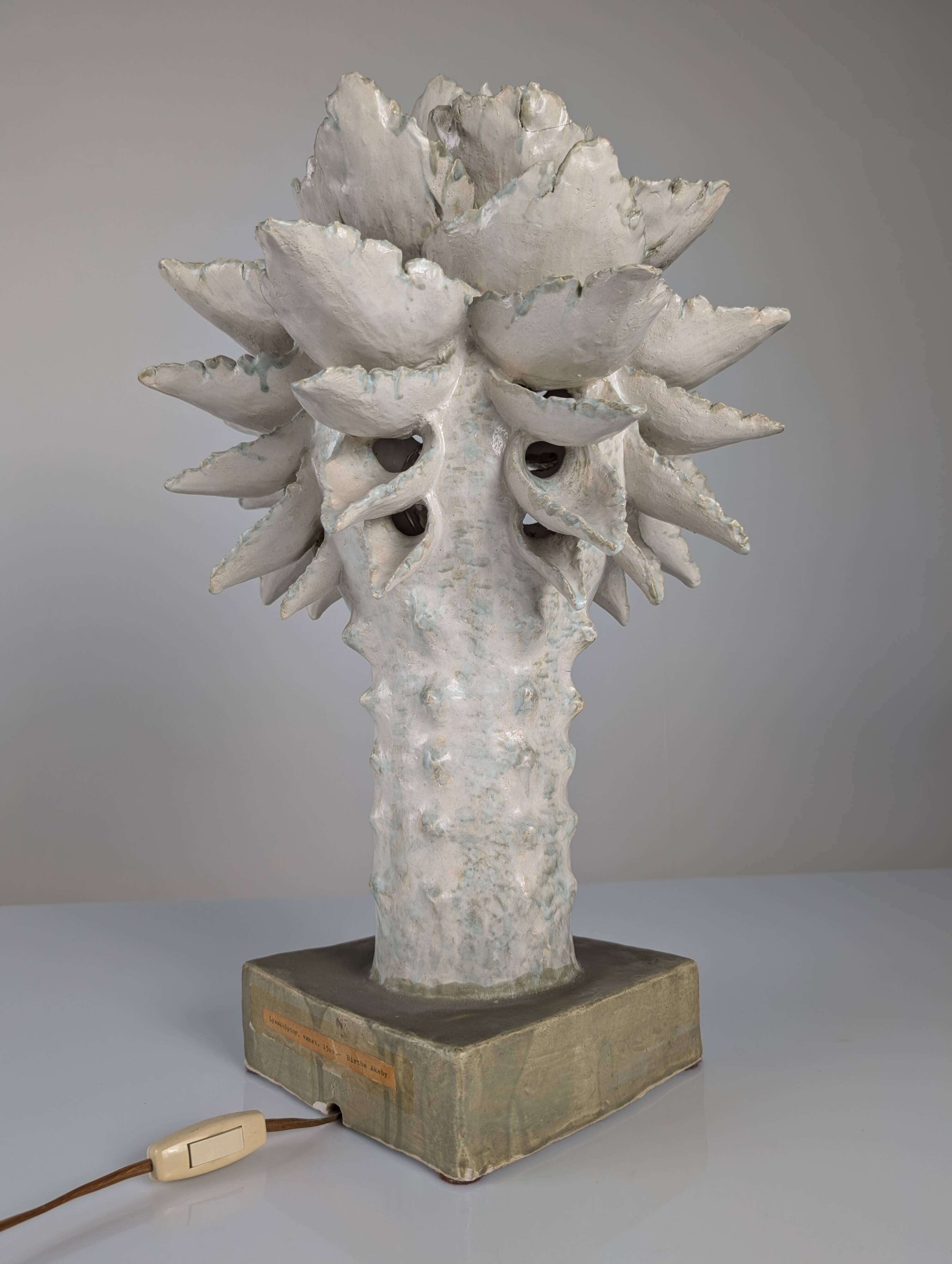 Glazed Ceramic Light Sculpture by Birthe Aksby, Denmark, 1970s