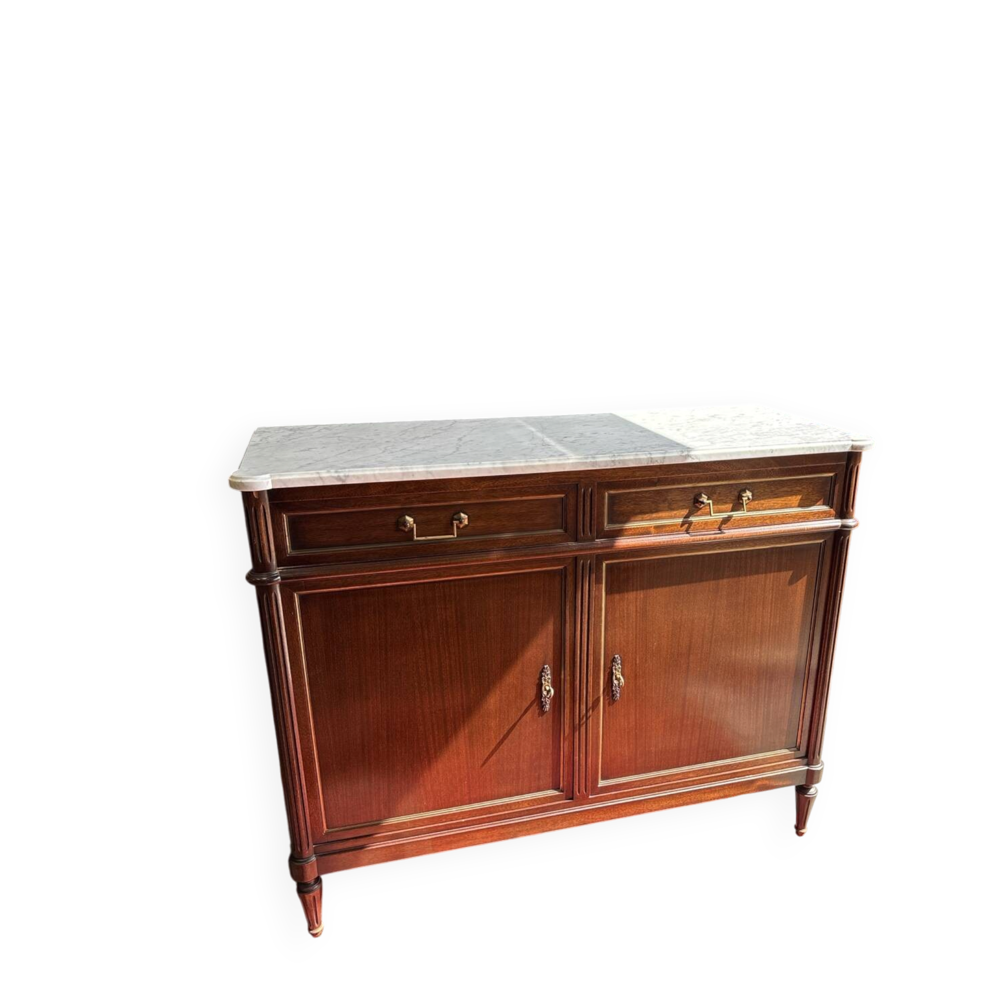 Buffet style Louis XVI reinterpreted – marble and solid wood