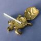 Regency turtle ashtray in brass, Spain, 1980s