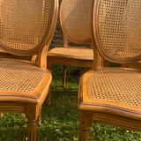 Set of 6 Louis XVI style cane medallion chairs
