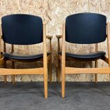 4x 60s 70s dining armchairs Danish design oak Denmark
