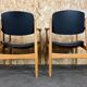 4 Danish design dining chairs from the 60s and 70s, oak, Denmark.