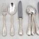 Christofle Galea, lot of 12 dessert pieces, forks, spoons, knives.