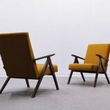 Mid-century Easy Model B armchair - 310 Var in Goldenrod velvet