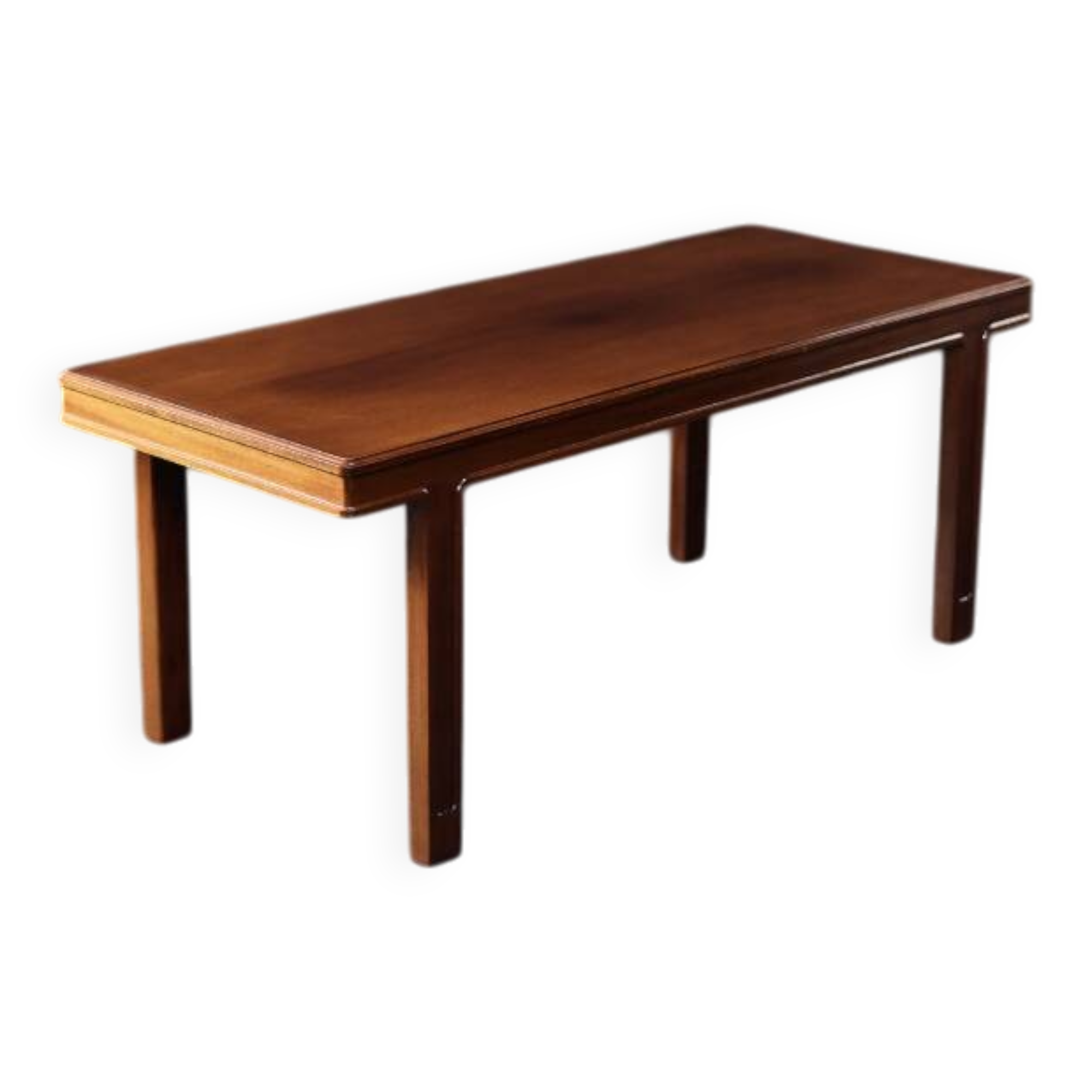 Vintage Mid-Century Scandinavian Modern Mahogany Coffee Table, 1950s