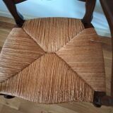 Armchair with straw seat