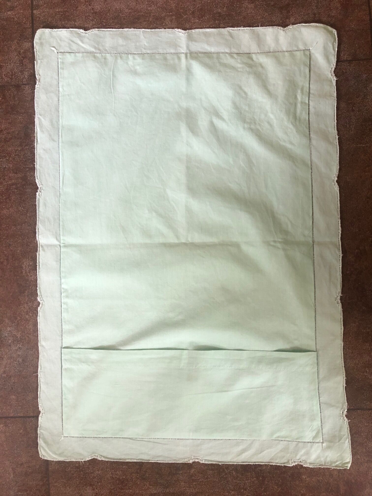 Old sheet and its 2 embroidered taies