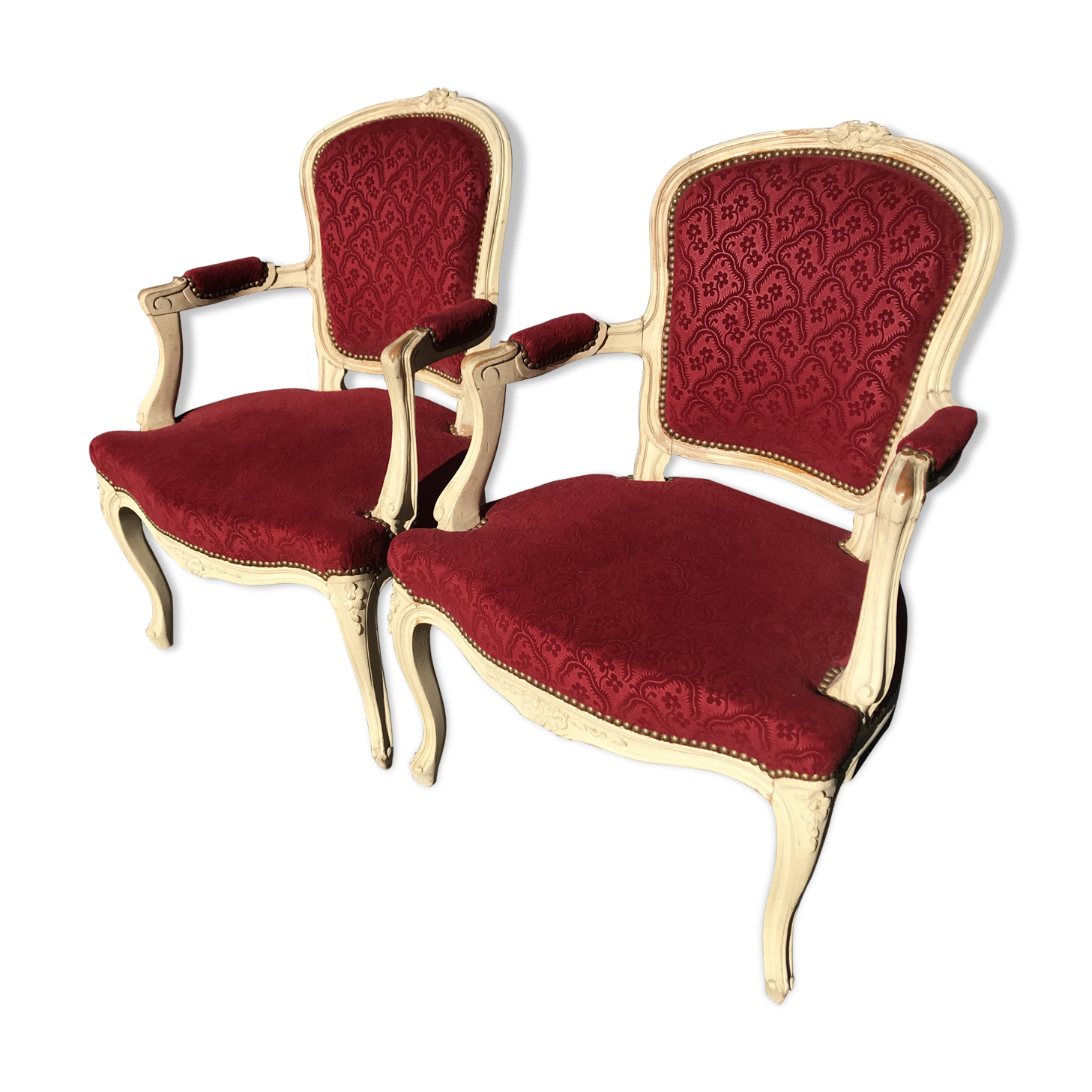 Pair of Louis XV convertible chairs