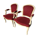 Pair of Louis XV convertible chairs