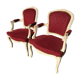 Paire de fauteuils cabriolets Louis XV
