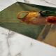 Tableau ancien huile nature morte sur contreplaqué