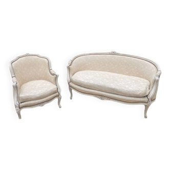 Mobilier de salon de style Louis XV époque XIXeme siècle