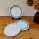 Set of 5 vintage dessert plates with blue flowers from the 70s.