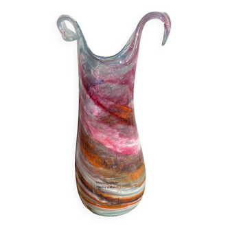 vase vidrio soplado hecho a mano