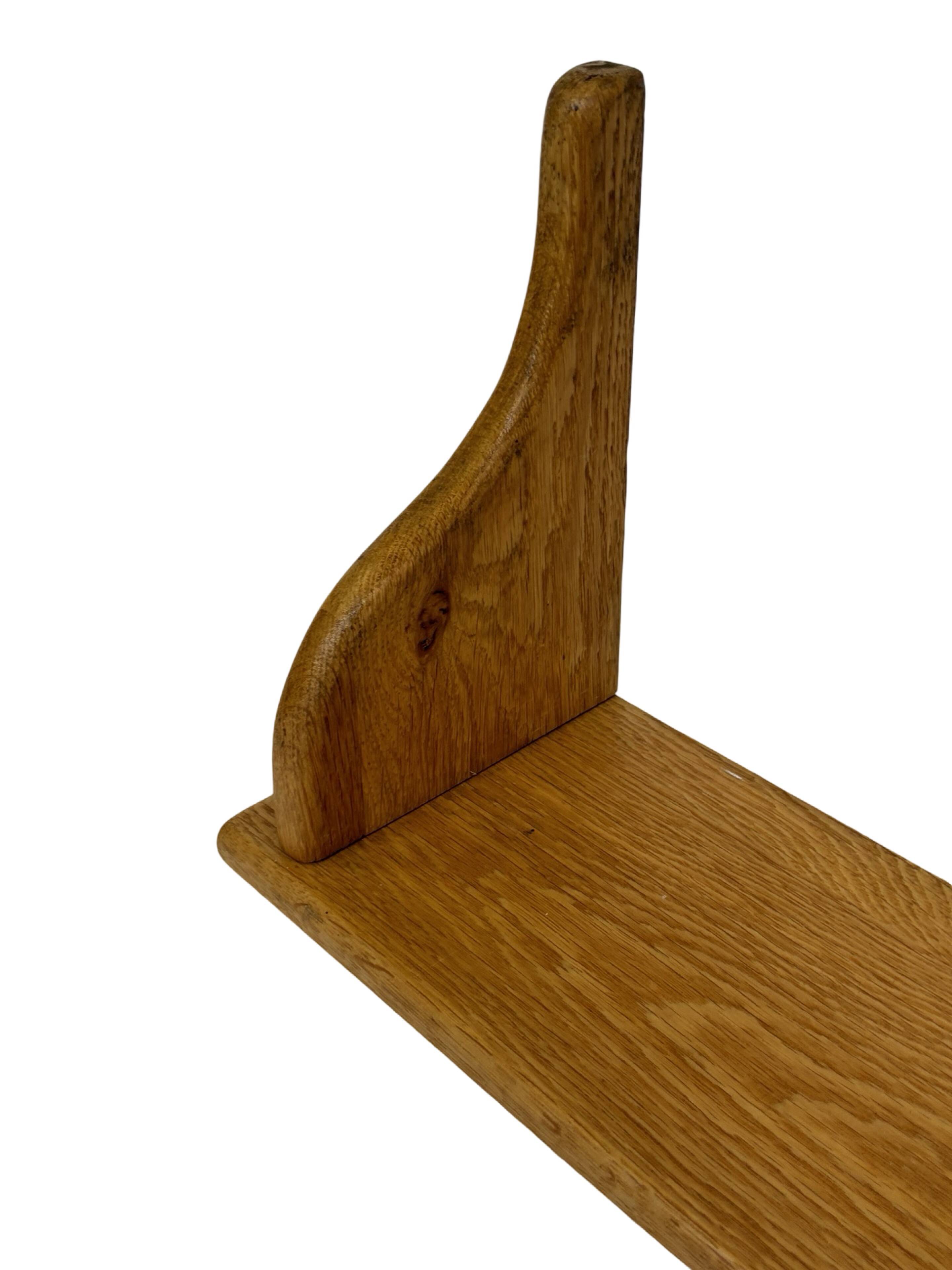 Vintage oak wall rack book shelf 1970s wood minimalist design