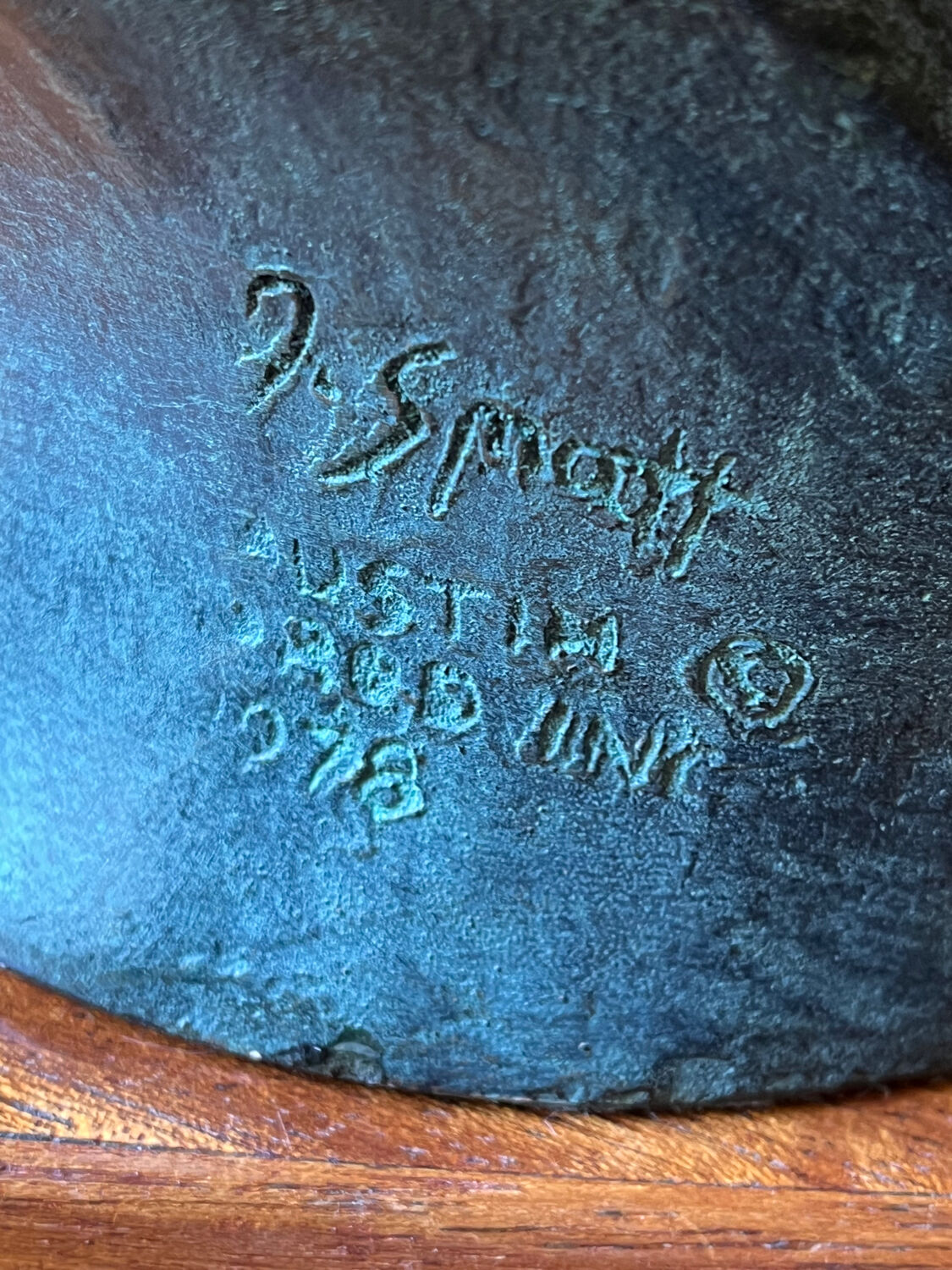 Horse head signed J. Spratt