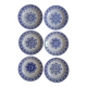 Set of 6 opaque porcelain dinner plates from St Amand